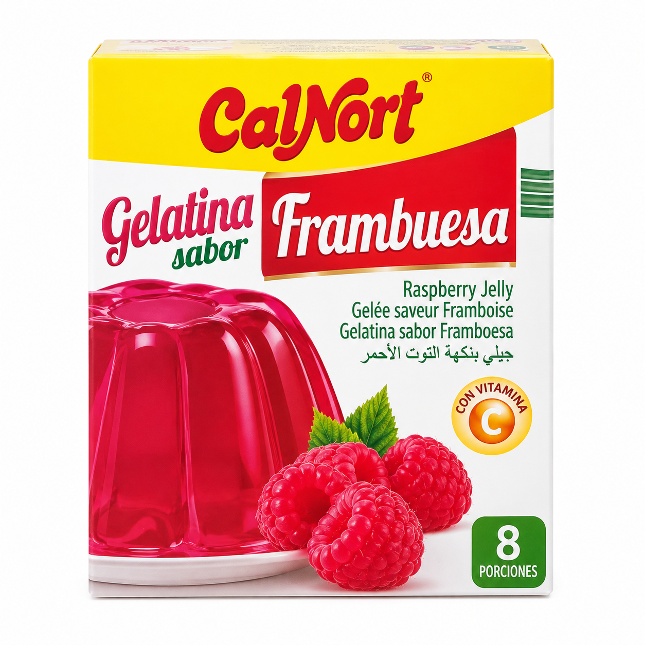 Gelatina CalNort sabor Frambuesa